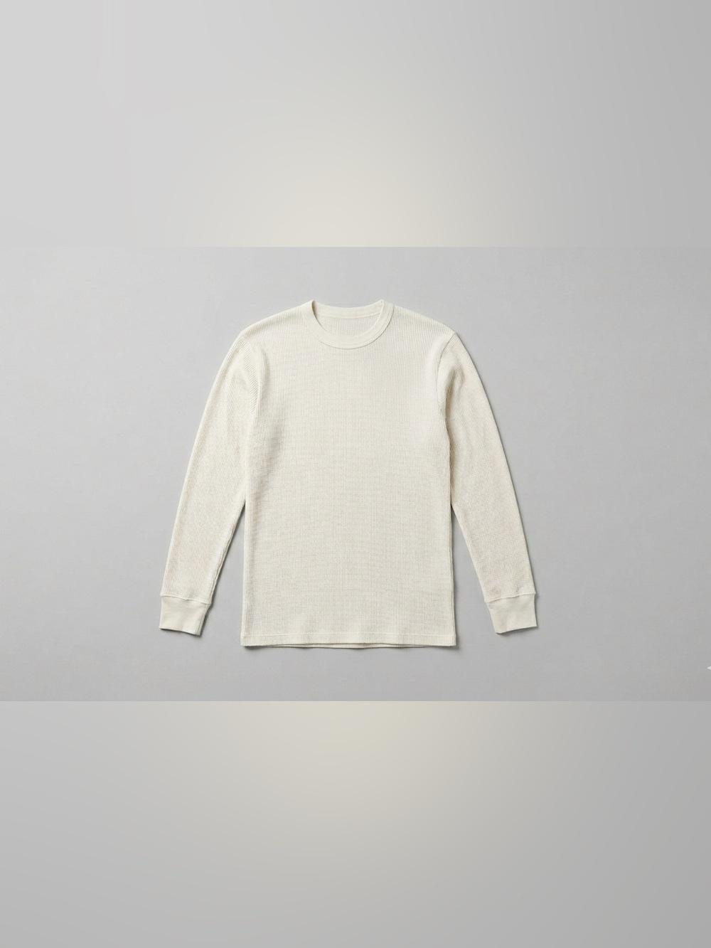 NWT Medallion Women's Cream Waffle Knit Thermal Long Sleeve - Size Large